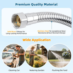 Hibbent anti-twist design supports smooth water flow during use.