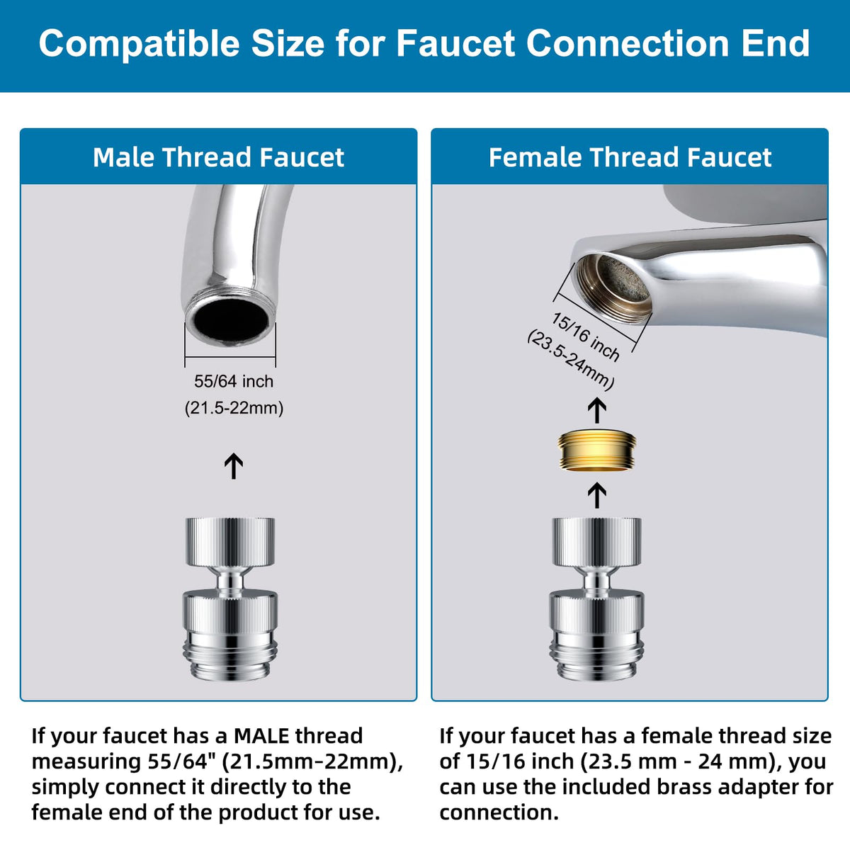 Hibbent chrome-plated brass construction highlights rust resistance for outdoor use