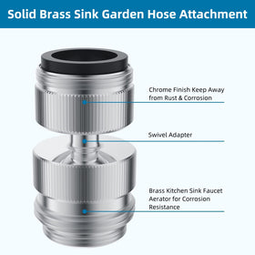 Hibbent dual-threaded design offers versatile compatibility with various fittings.