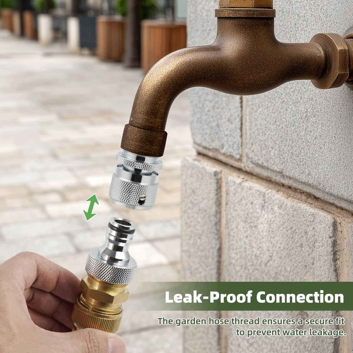 Hibbent easy installation brass connector for simple setup.
