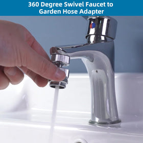 Hibbent extra female adapter included for additional faucet compatibility.