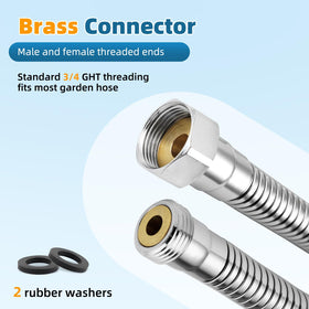 Hibbent 13-inch anti-kink hose extension provides flexible watering reach.