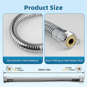 Hibbent stainless steel protector end assemblies reduce tangling during outdoor cleaning.