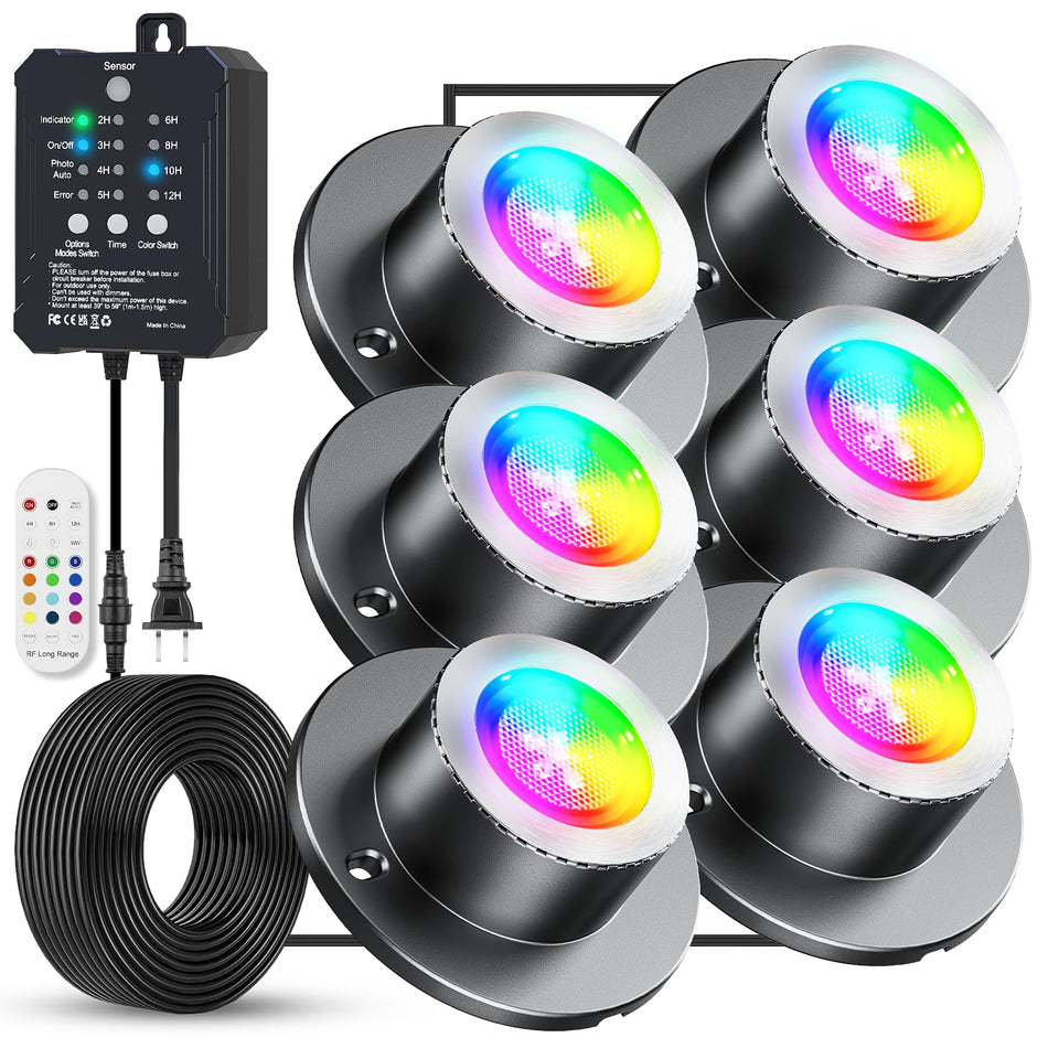 HIBOITEC LED Pond Light with RGBWW colors for vibrant pond illumination.