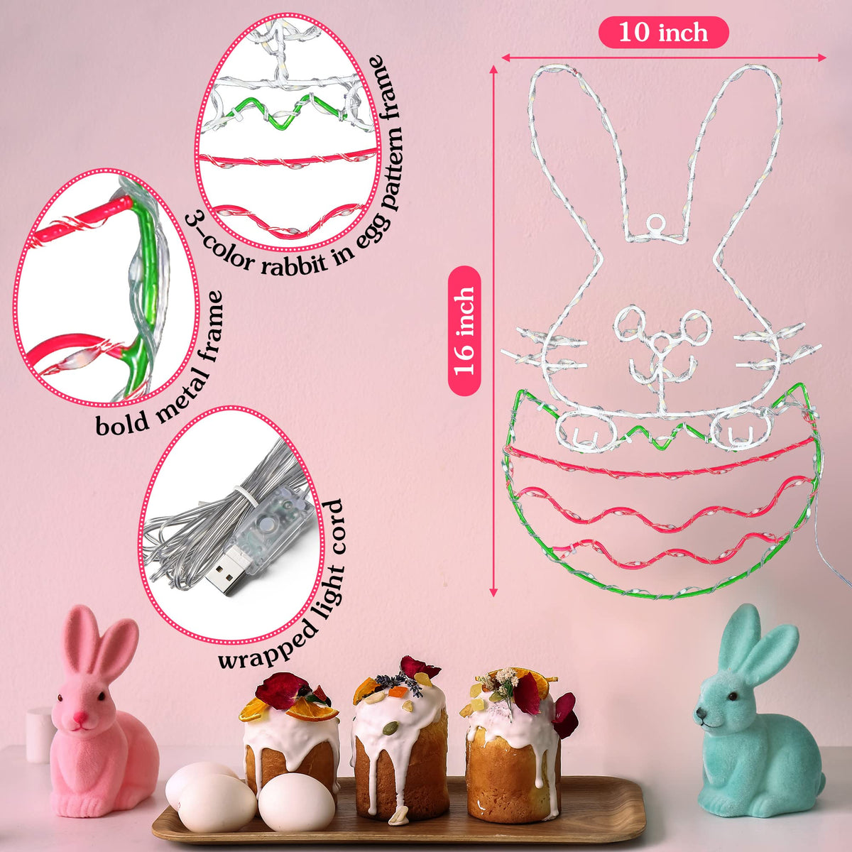 Hiboom Easter window light remote control used to switch modes