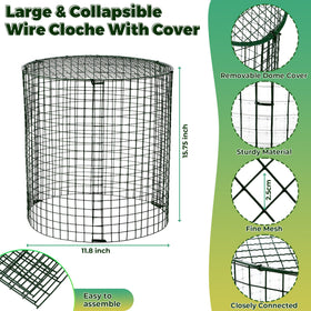 Hiboom garden protector in-garden use blends with greenery while guarding seedlings.