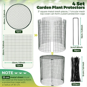 Hiboom ground stakes 16-count secure cages firmly into soil