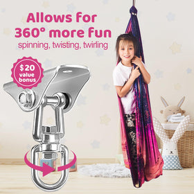 HiCamer indoor-outdoor sensory swing ready for garden or living room.
