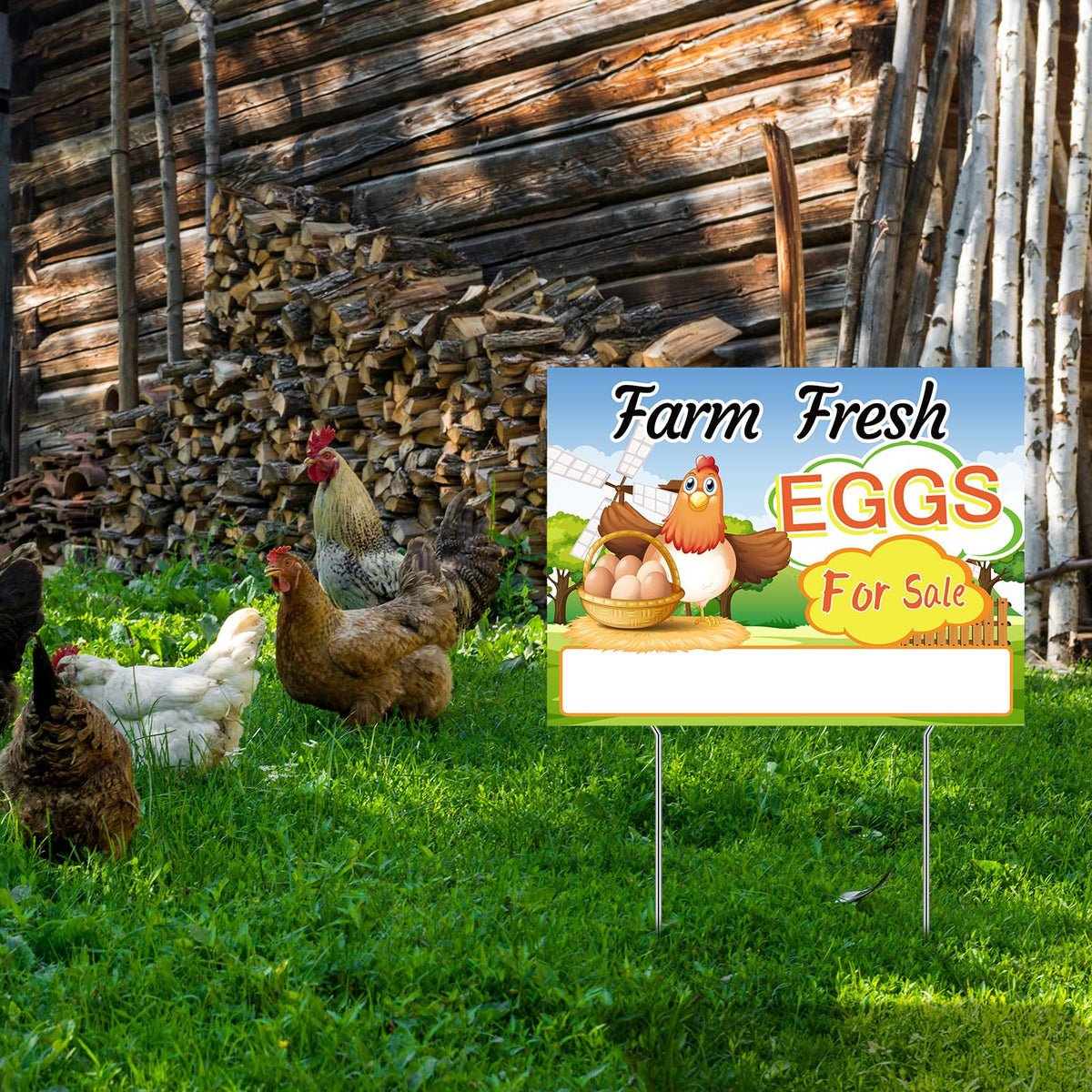 Hicarer rustic farmyard display sign enhances yard decoration