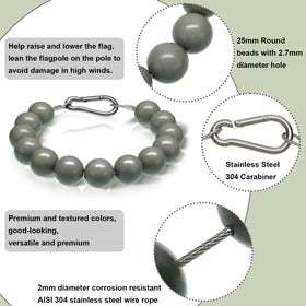 Hicarer stainless steel quick links securing the rings for easy installation