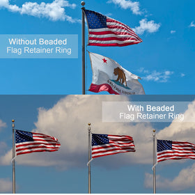 Hicarer rings fit 2 to 3 inch flagpoles for versatile installation