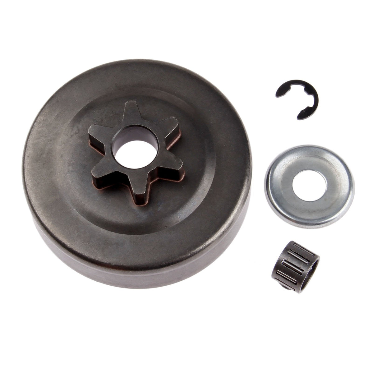 Hicello clutch drum assembly shown with a durable finish for reliable operation.
