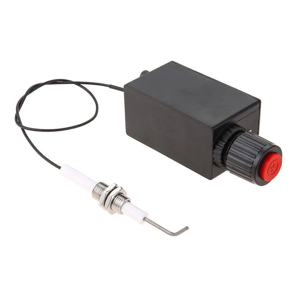 Hicello push-button ignition kit for fire pits, showing reliable ignition capability