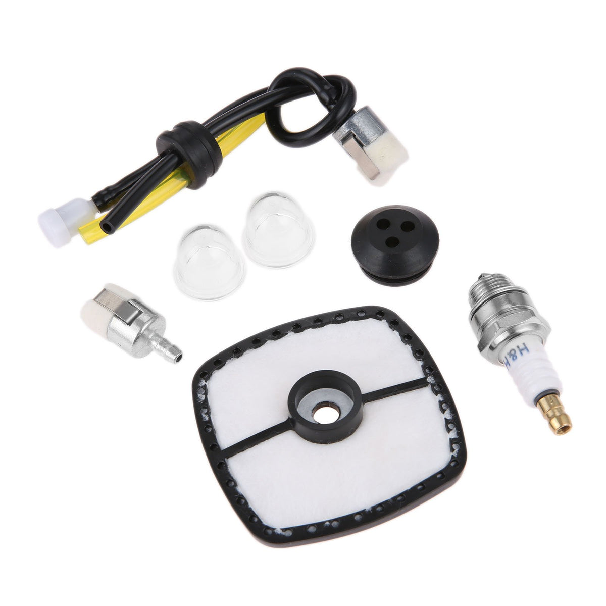 Hicello SRM225 spark plug ready for easy replacement and smoother starts.