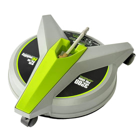 Hiclean 12-inch surface cleaner with wheels delivering even cleaning on outdoor surfaces