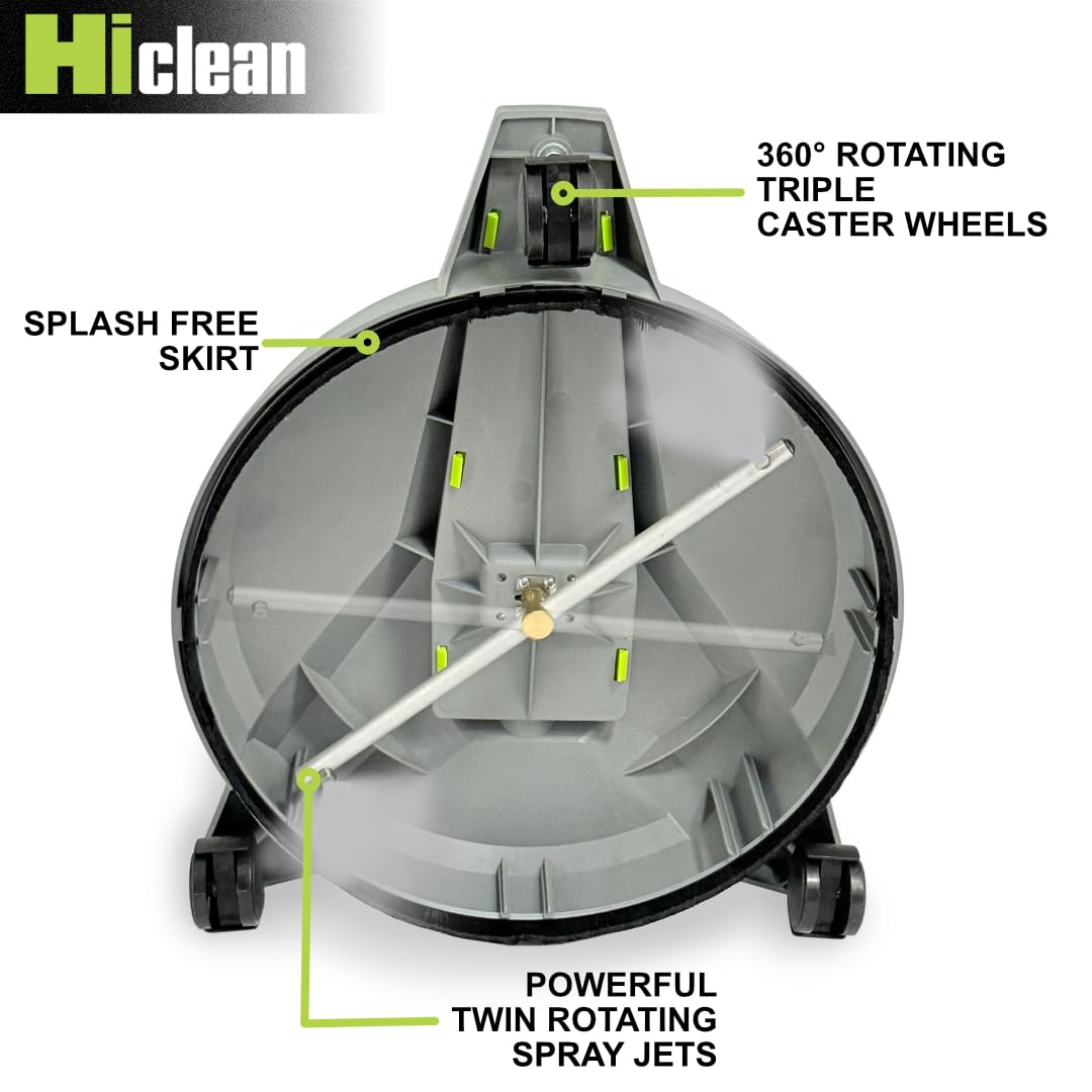 Hiclean 12-inch cleaning path covers more area for quicker driveway and patio work
