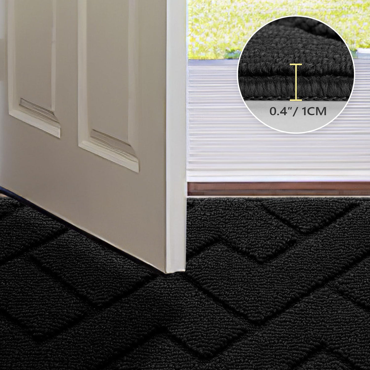 hicorfe entryway mat washable dirt removal