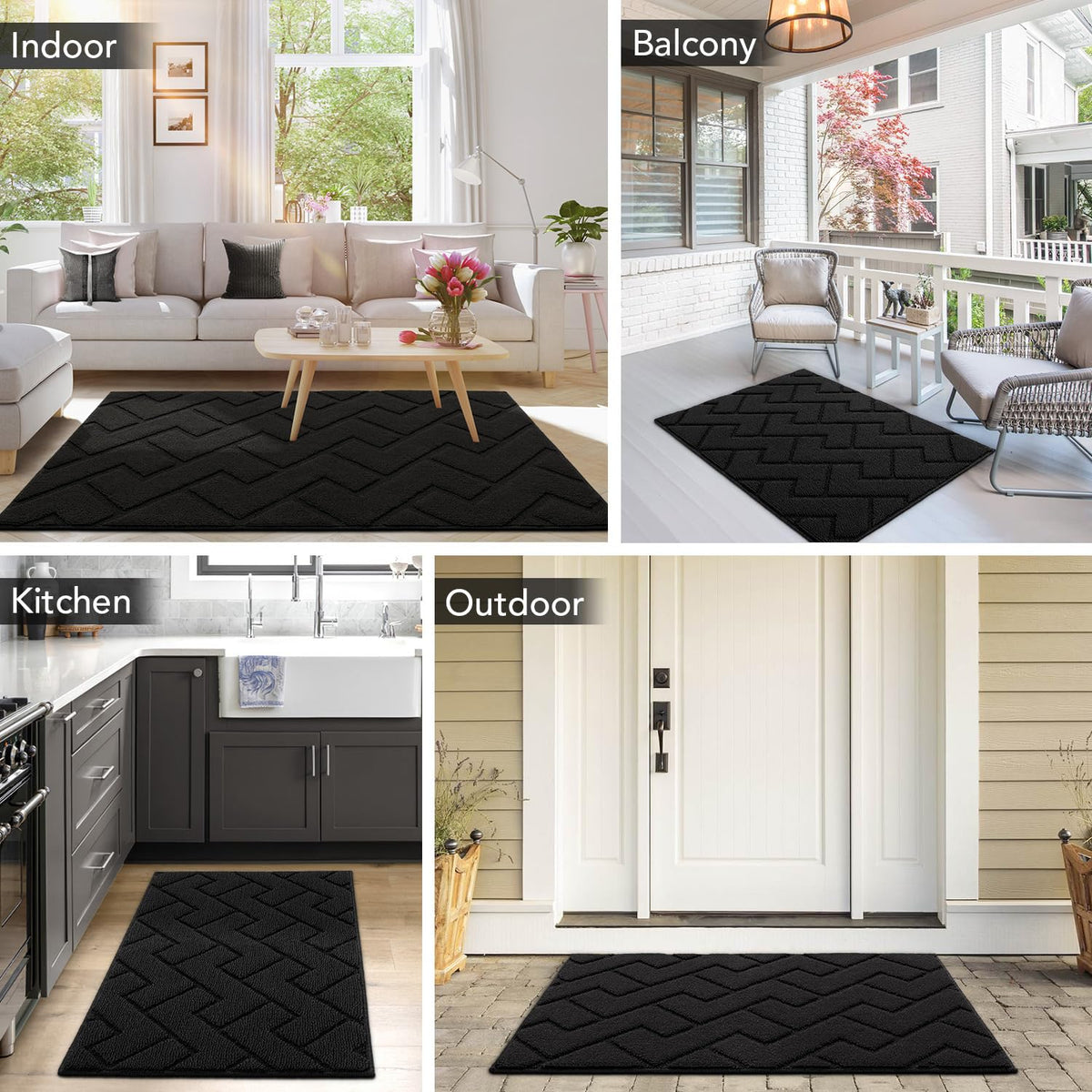 hicorfe floor mat entryway protects against moisture