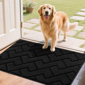 hicorfe indoor doormat at the front door traps moisture and dirt for a cleaner entry