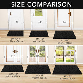 hicorfe welcome mat low-profile fits under doors