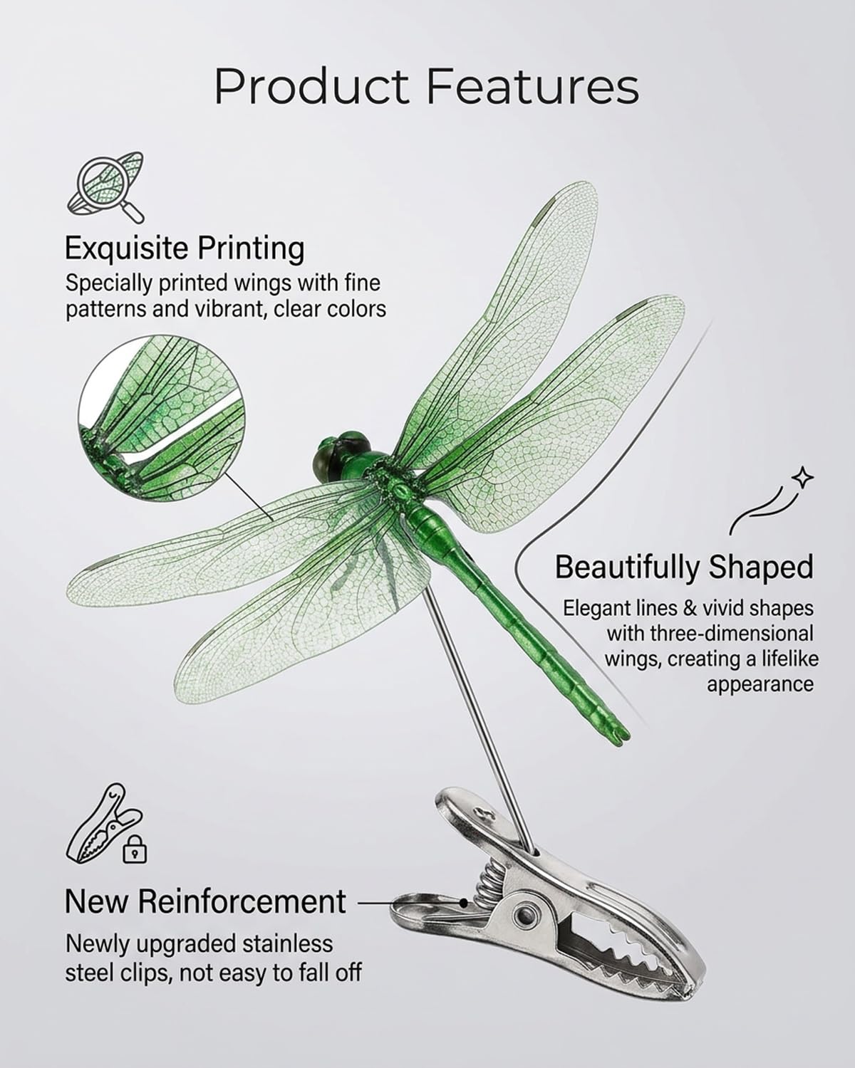 Hideno Dragon Fly Clip yard decor idea to frame walkways and seating.