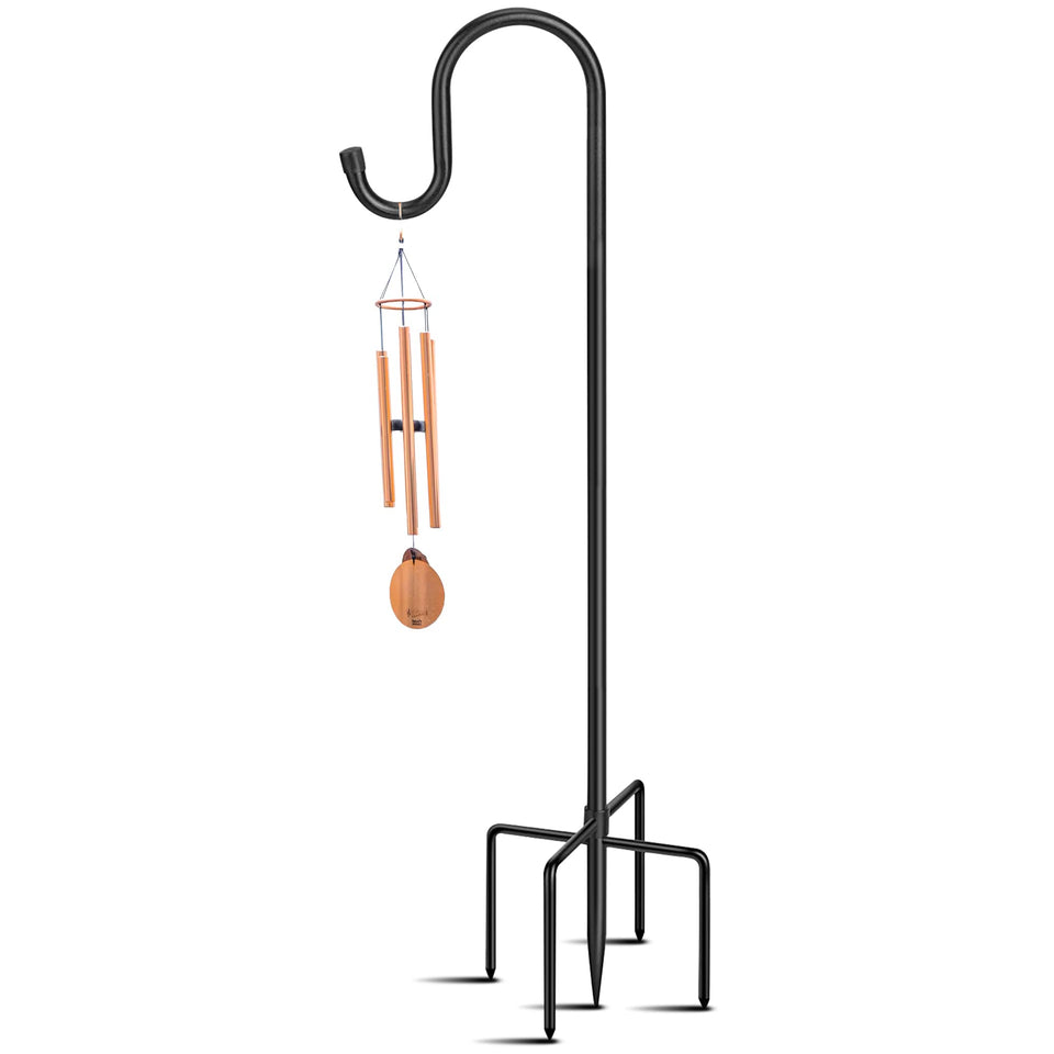 HIEDUYT 5-prong base provides stable outdoor mounting for bird feeders.