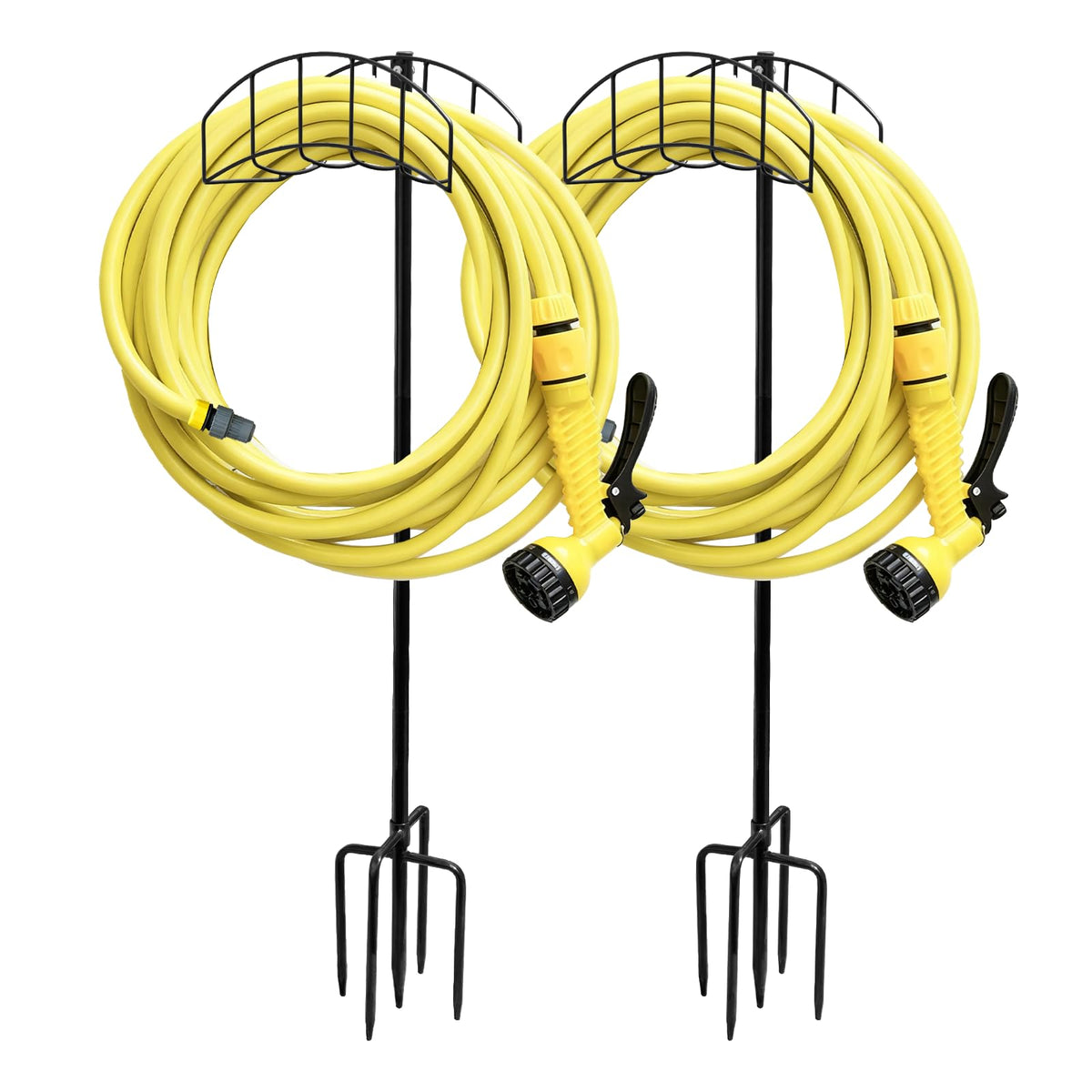 HIEDUYT hose holder base with 5-prong design for stable ground support.