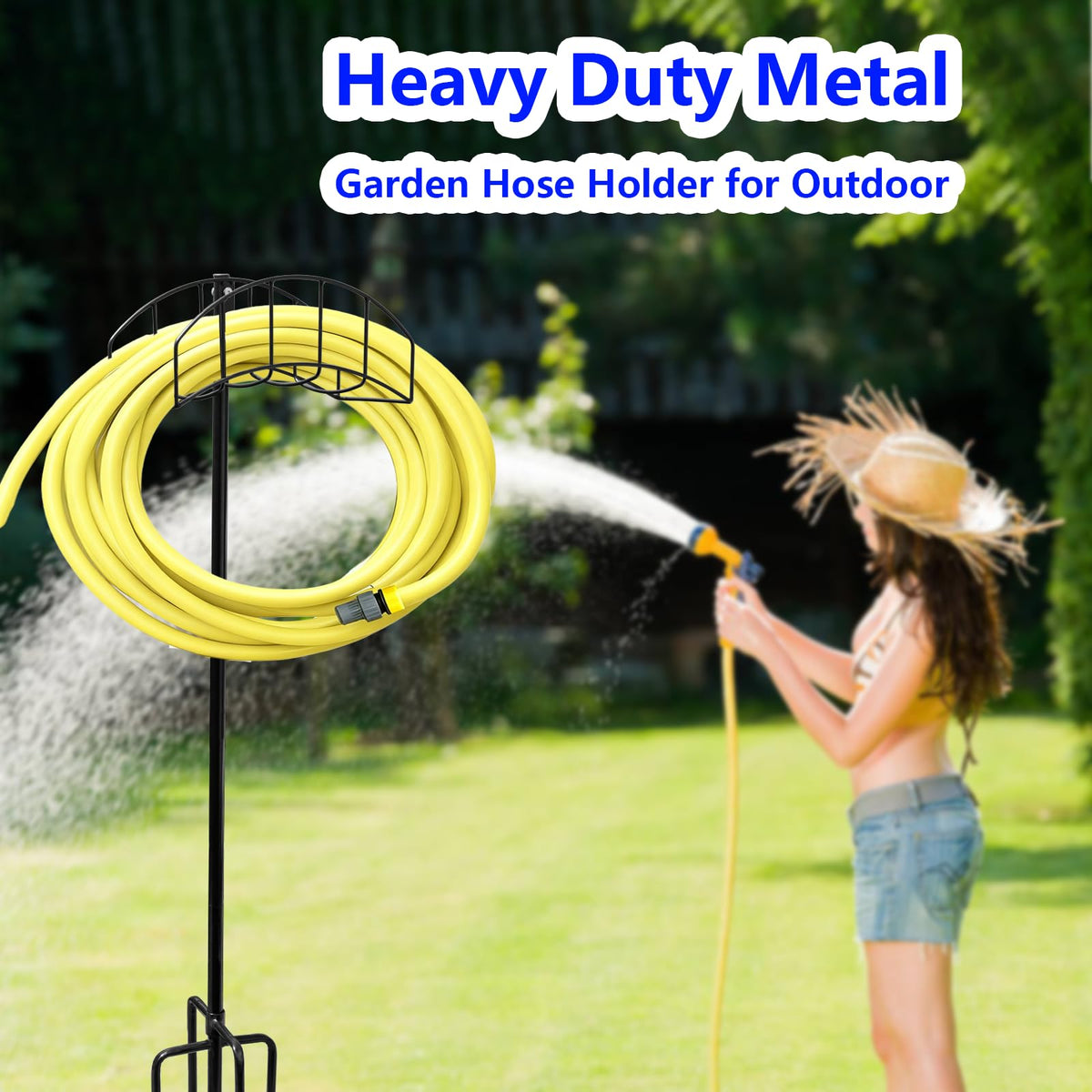 HIEDUYT freestanding unit offers versatile placement around your yard.
