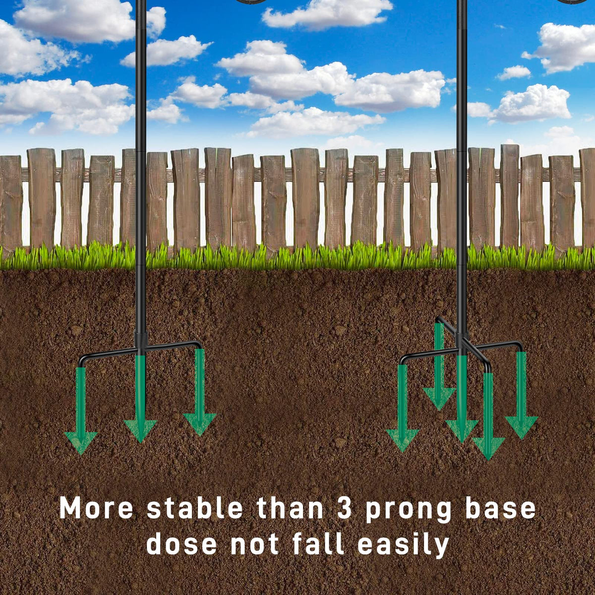 HIEDUYT rust-resistant iron construction boosts garden longevity.