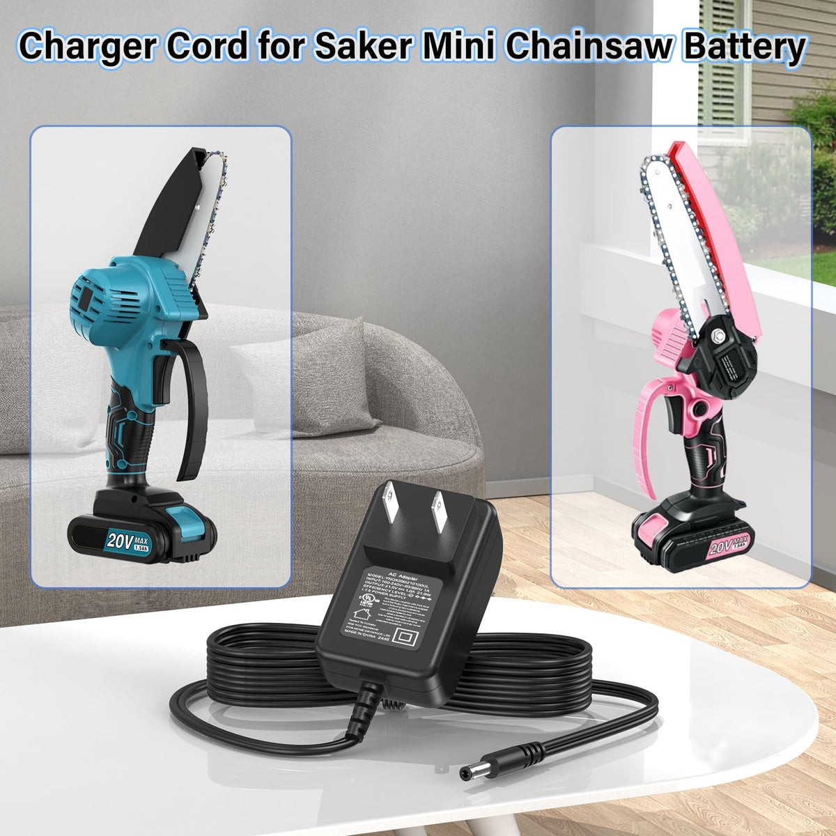 HIENADTOR charger with 6ft cord for easy reach in workshops
