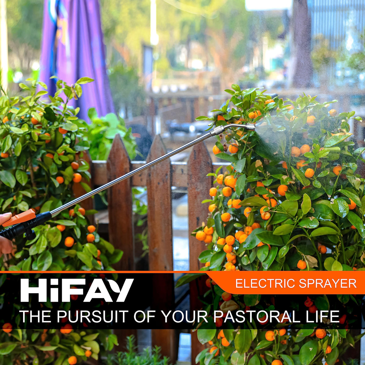 HIFAY ES4 adjustable spray patterns from mist to stream for versatility.