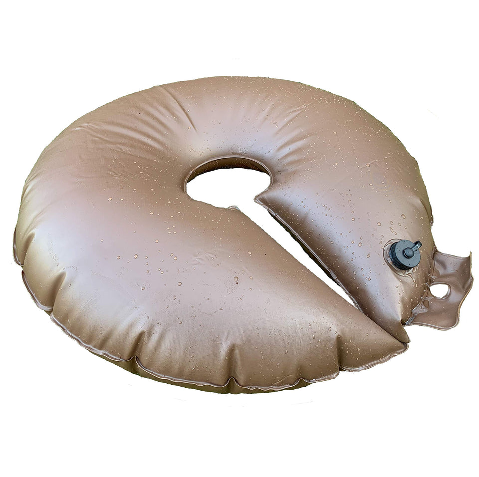 Highlight 20-gallon watering ring shown from the side for deep root hydration benefits.