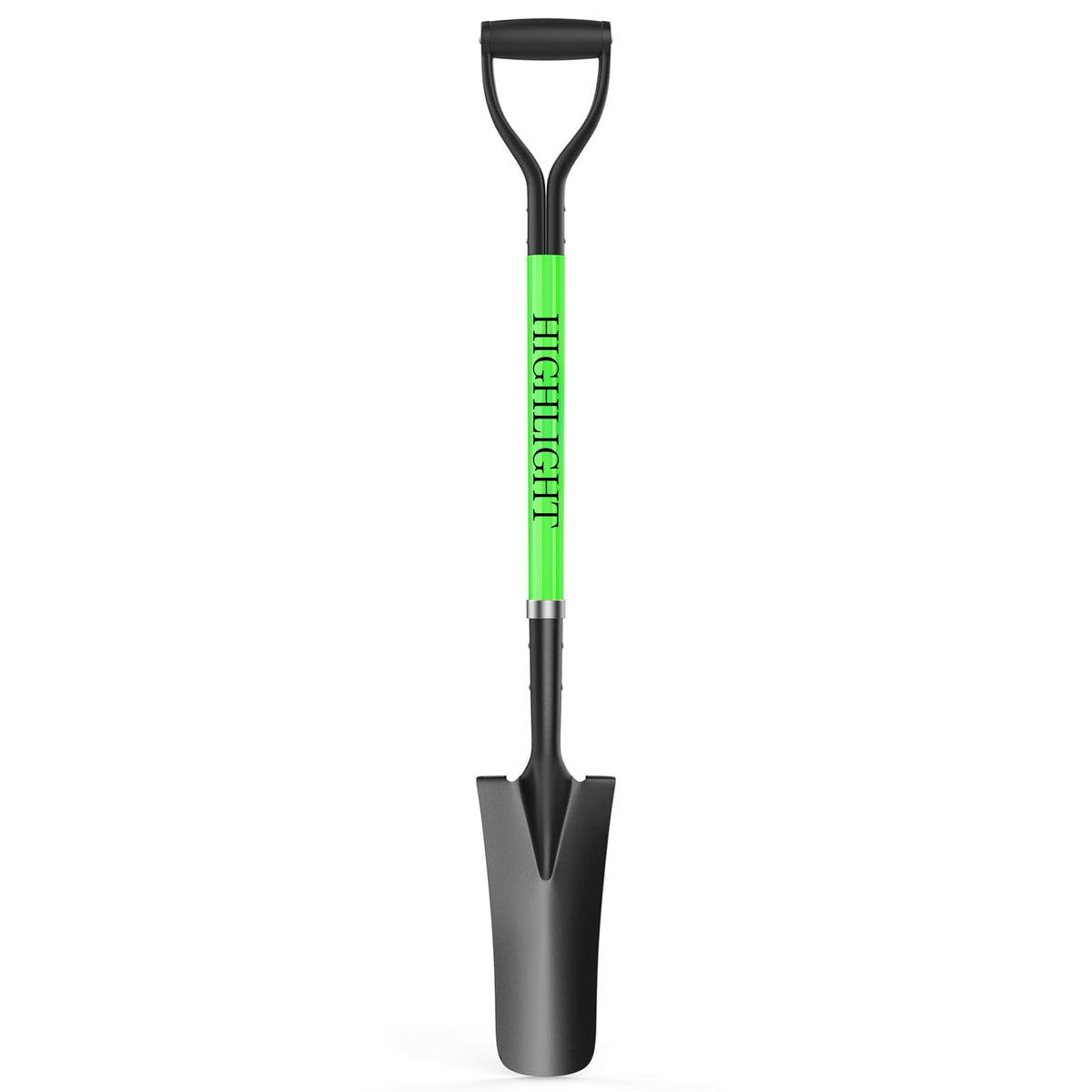HIGHLIGHT Spade Shovel 45-inch D-grip for precise transplanting and effortless digging