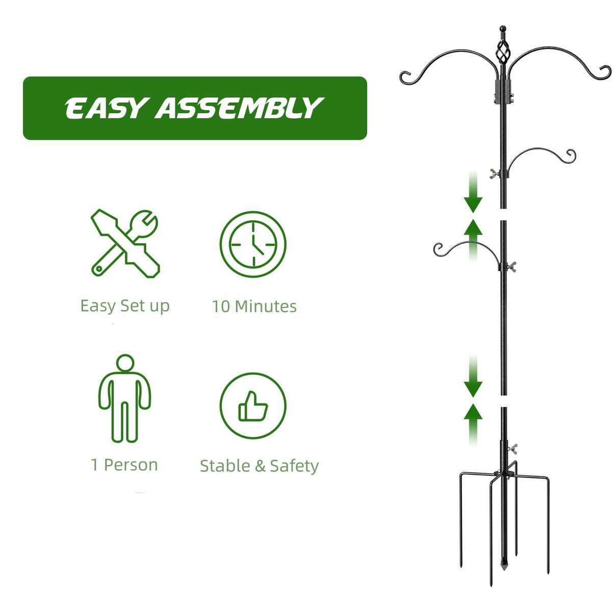 Highpro adjustable wing-nut design enables flexible placement