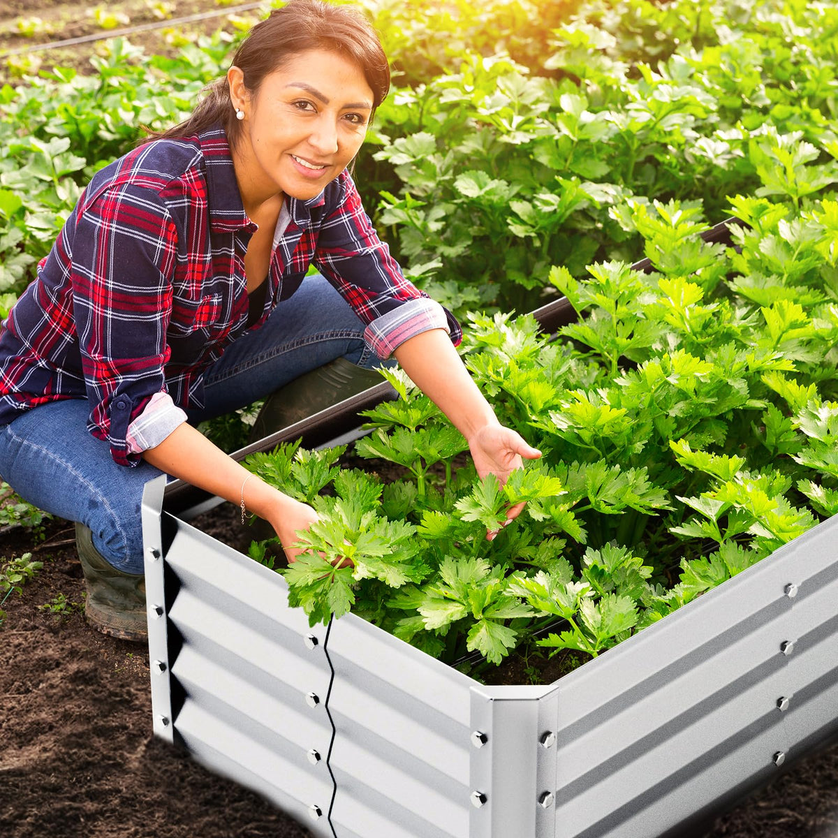 Highpro assembly diagram for the galvanized raised bed kit