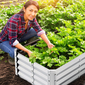Highpro assembly diagram for the galvanized raised bed kit