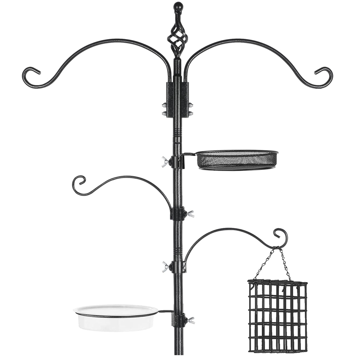 Highpro bird feeder pole base anchors securely for a stable outdoor display.