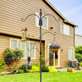 Highpro bird feeder pole top hooks adapted for large feeders and steady hanging.