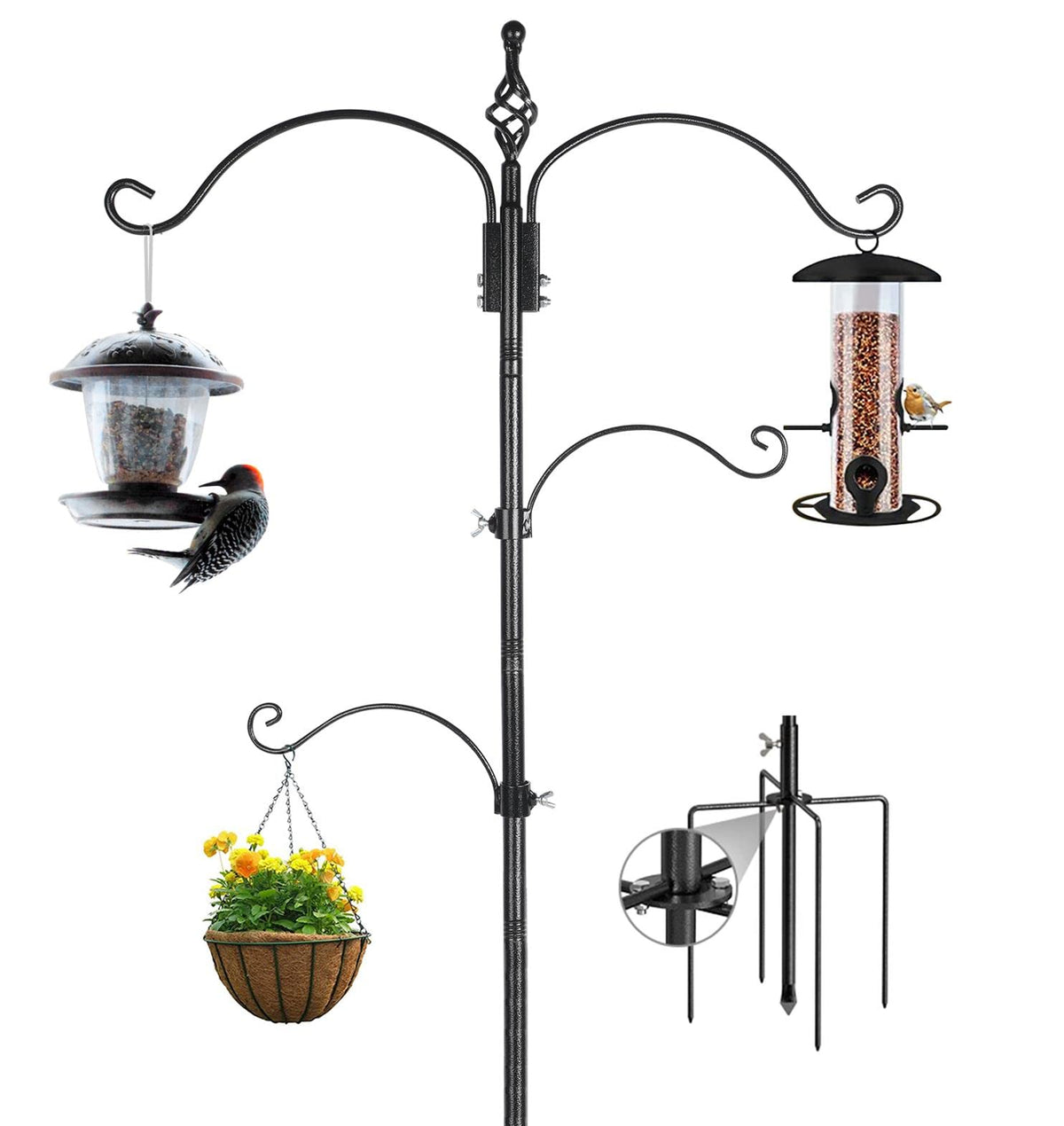 Highpro Bird Feeding Station 63-inch pole boosts backyard birdwatching