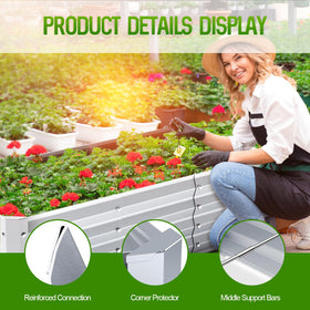 Highpro 4x2x1ft planter ready for vegetables and herbs outdoors