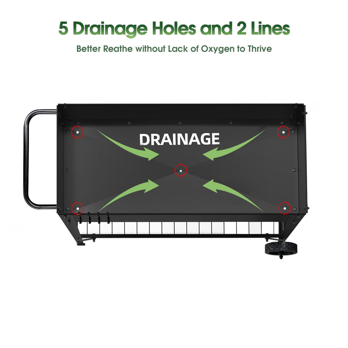Highpro raised bed ergonomic height for easy reaching while gardening