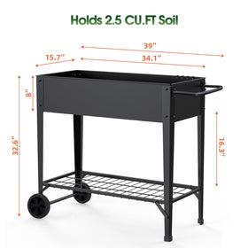 Highpro planter box close-up showing planting area and depth for crops