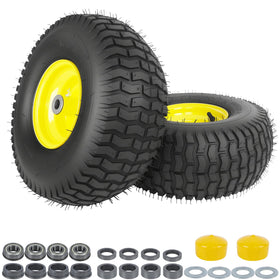 Hightall tubeless lawn mower tire exterior demonstrates puncture resistance.