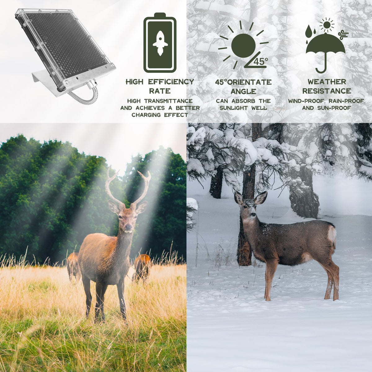 Highwild 12V solar panel charger easy installation with included hardware
