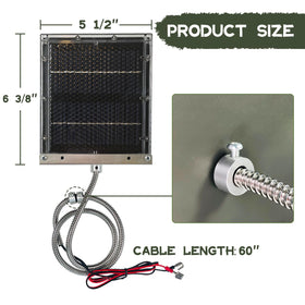 Highwild 12V solar panel charger polycarbonate front cover close-up for outdoor durability