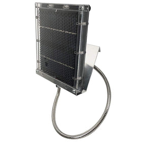 Highwild 12V solar panel charger stainless steel flex-conduit protecting wires outdoors