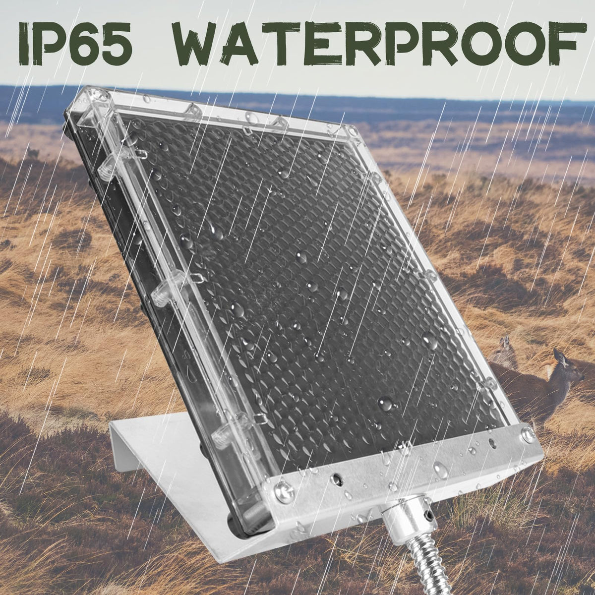 Highwild 12V solar panel charger tilted mount setup optimized for sunlight