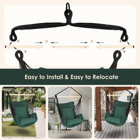 Highwild hammock chair green cushions included for added comfort