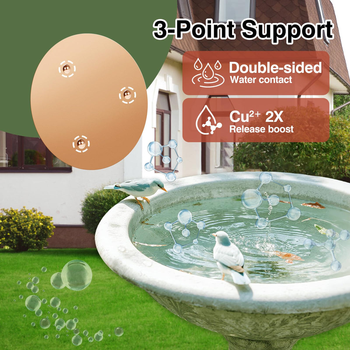 HIGHYEAH compatible with base, suspended, ground, and fountain bird baths.