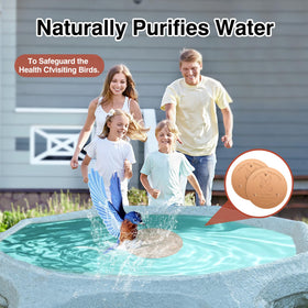 HIGHYEAH outdoor installation demonstrates easy purified water for visiting birds.